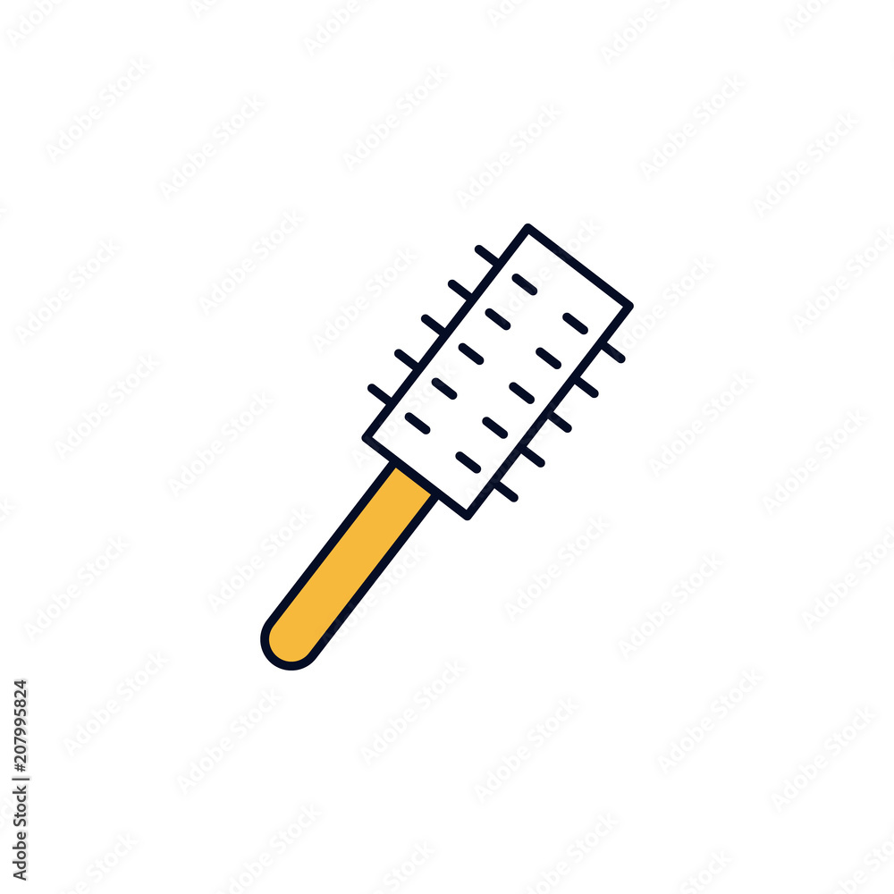 Poster scrubbing brush outline icon. element of colored spa icon for mobile concept and web apps. thin line