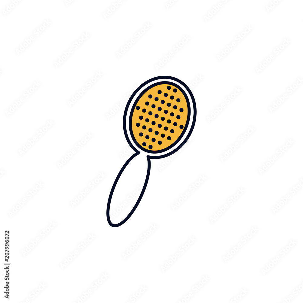 Poster scrubbing brush outline icon. element of colored spa icon for mobile concept and web apps. thin line
