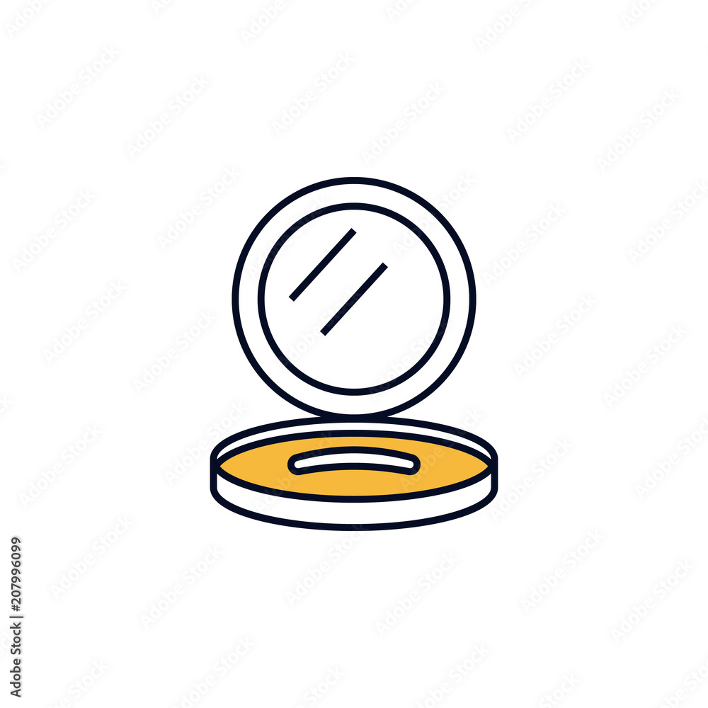 Poster mirror outline icon. element of colored spa icon for mobile concept and web apps. thin line mirror o