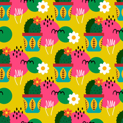 Mexican folk seamless pattern