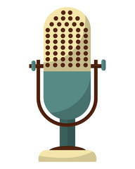 microphone music retro style vector illustration design