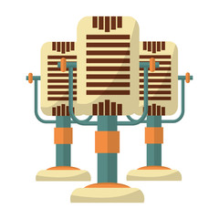 microphones music retro style vector illustration design