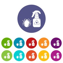 Spray icons color set vector for any web design on white background