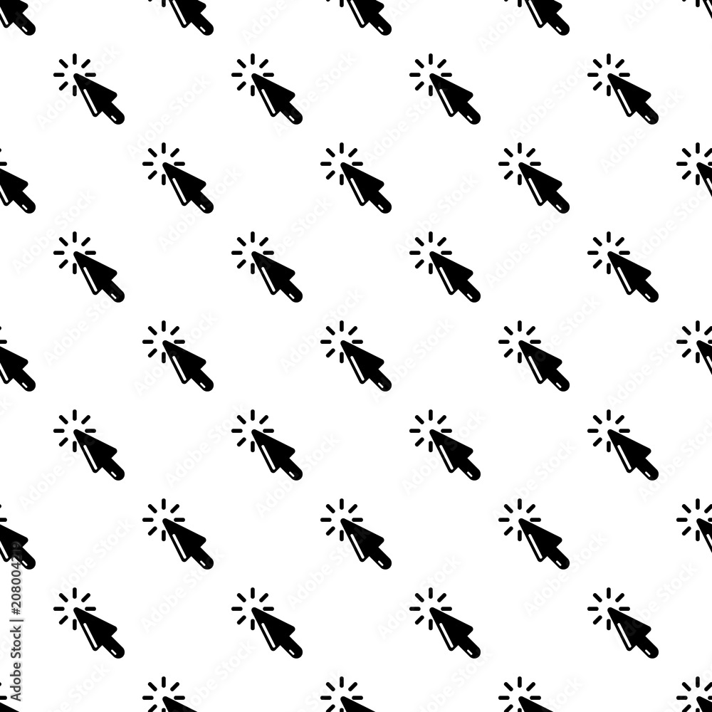 Poster cursor click icon. simple illustration of cursor click vector icon for web