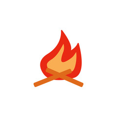 bonfire colored illustration. Element of camping icon for mobile concept and web apps. Flat design bonfire colored illustration can be used for web and mobile. Premium icon