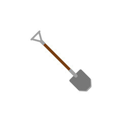 shovel colored illustration. Element of camping icon for mobile concept and web apps. Flat design shovel colored illustration can be used for web and mobile. Premium icon