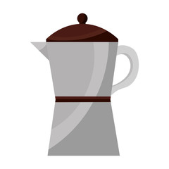 italian traditional coffee maker object vector illustration