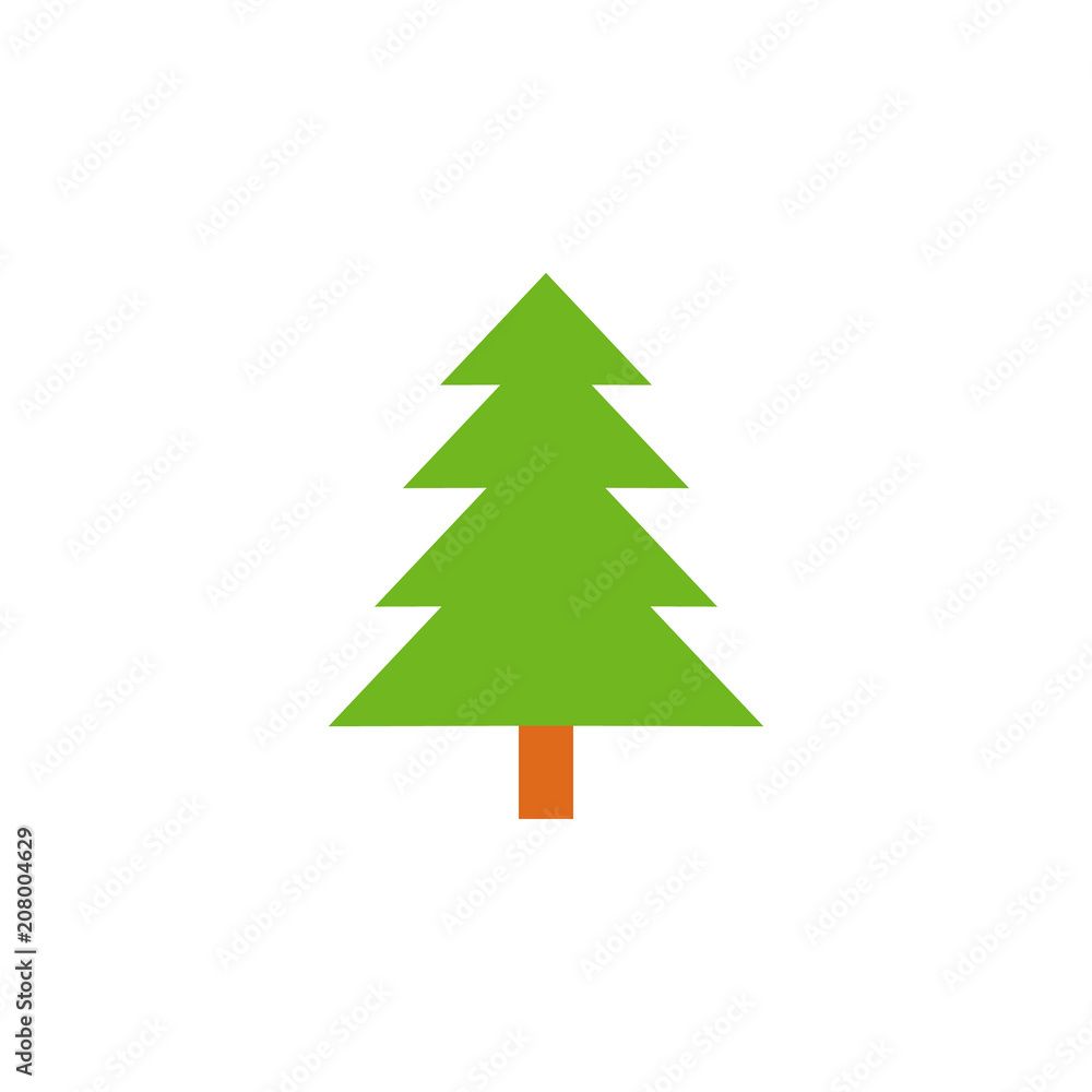 Aufkleber tree colored illustration. element of camping icon for mobile concept and web apps. flat design tree