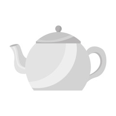 teapot porcelain utensil kitchenware traditional vector illustration
