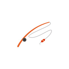 fishing rod colored illustration. Element of camping icon for mobile concept and web apps. Flat design fishing rod colored illustration can be used for web and mobile. Premium icon