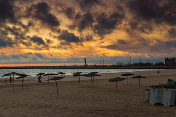 Fototapeta premium Spectacular sunset in Essaouira