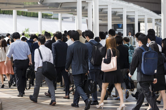 東京の通勤風景