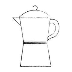 italian traditional coffee maker object vector illustration sketch