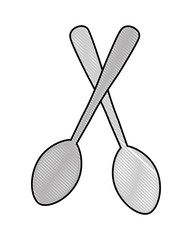 spoons kitchen cutlery supplies image vector illustration drawing