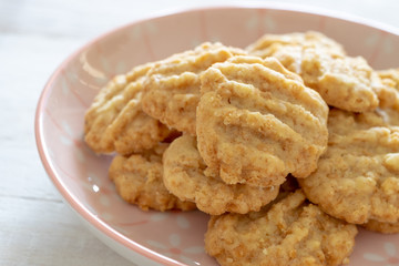 Cereal cookie, selective focus