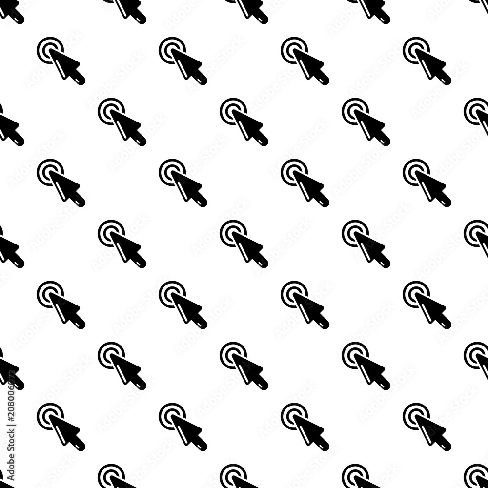 Poster cursor clicking icon. simple illustration of cursor clicking vector icon for web