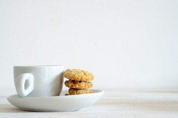 Cereal cookie, copy space.