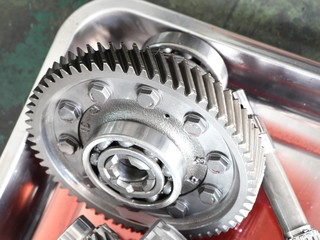 The Gear parts from car transmission