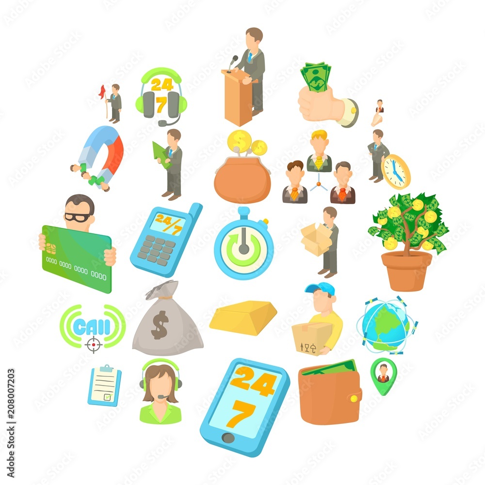 Poster contract icons set. cartoon set of 25 contract vector icons for web isolated on white background