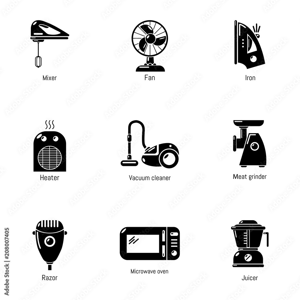 Poster housekeeping icons set. simple set of 9 housekeeping vector icons for web isolated on white backgrou