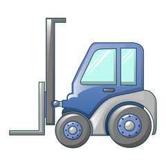 Forklift tractor icon. Cartoon of forklift tractor vector icon for web design isolated on white background