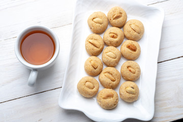Top vie homemade peanut butter cookies