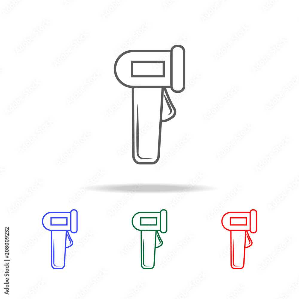 Poster reading bar code icon. elements of grocery store in multi colored icons. premium quality graphic des