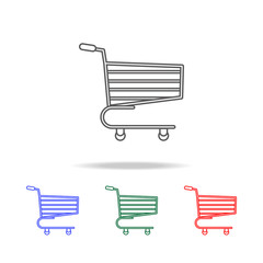 trolley for products icon. Elements of grocery store  in multi colored icons. Premium quality graphic design icon. Simple icon for websites, web design, mobile app