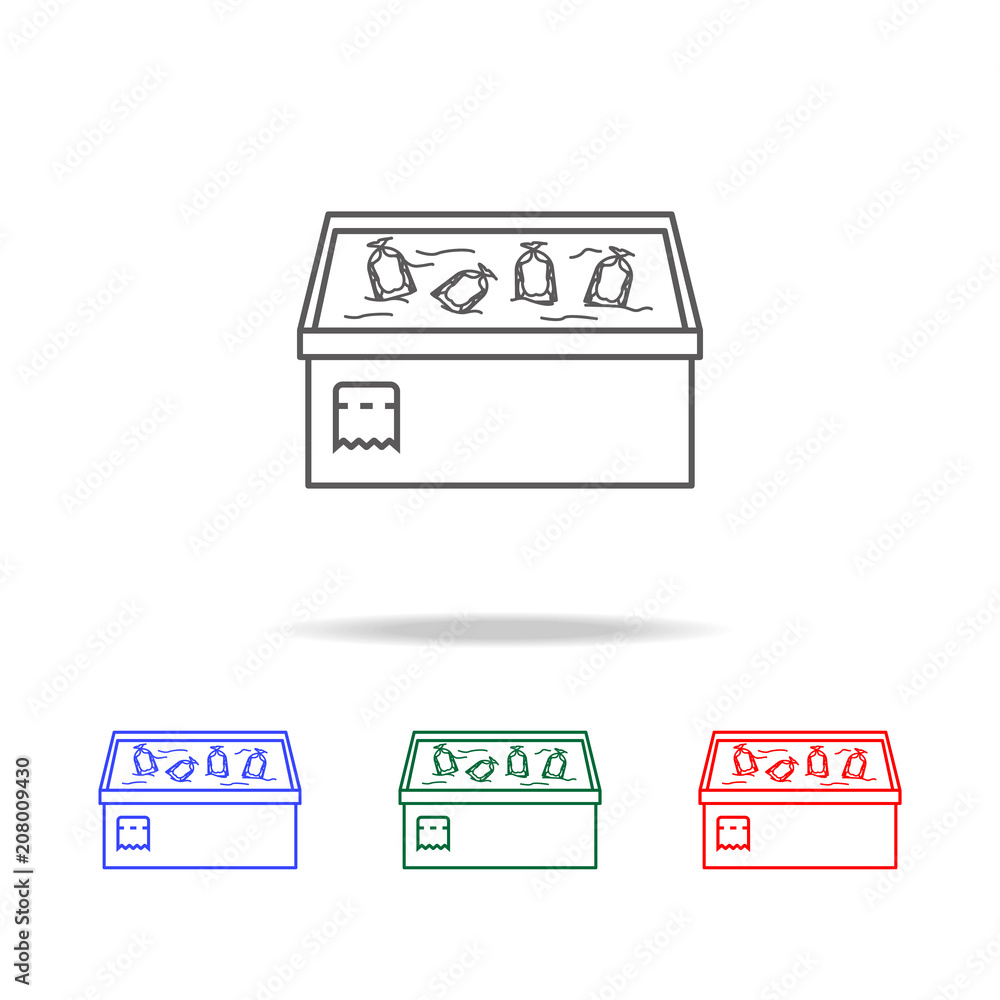 Aufkleber chicken counter icon. elements of grocery store in multi colored icons. premium quality graphic desi