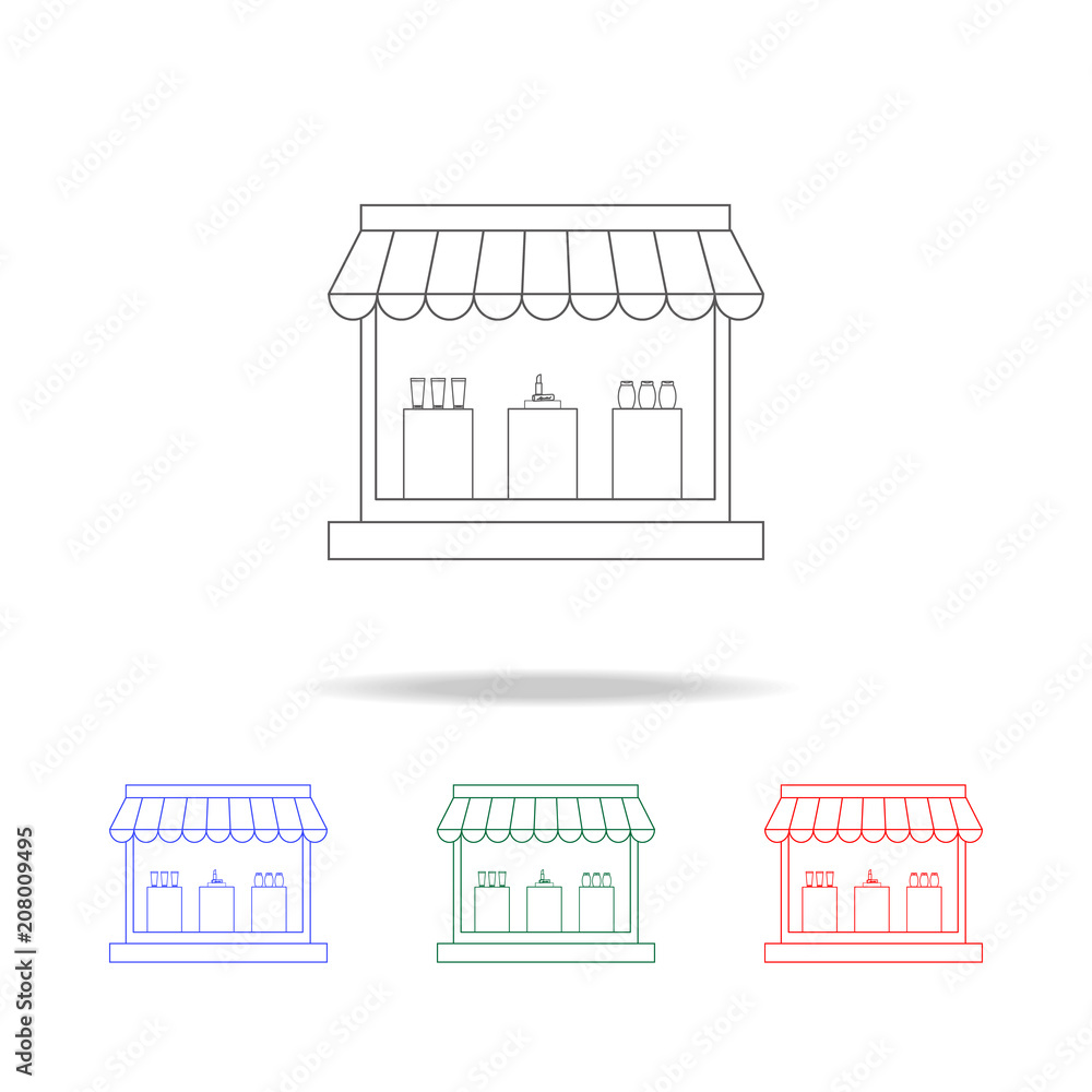 Aufkleber cosmetics store icon. elements of grocery store in multi colored icons. premium quality graphic desi
