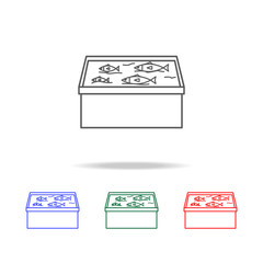 frozen fish counter icon. Elements of grocery store  in multi colored icons. Premium quality graphic design icon. Simple icon for websites, web design, mobile app