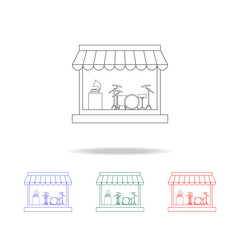 shop selling musical instruments icon. Elements of grocery store  in multi colored icons. Premium quality graphic design icon. Simple icon for websites, web design, mobile app