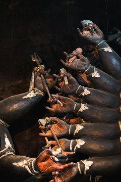 Ancient Religious Statue Inside Temple
