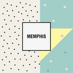 Trendy geometric elements,  Retro style texture, pattern and geometric elements. Memphis style design, vector illustration