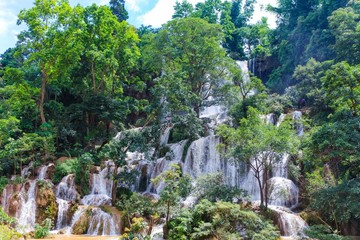 This is a nice waterfall in Moc Chau, Son La province, Vietnam
