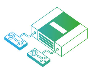 video game console isometric vector illustration design