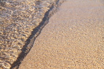 Waves and Sand Textures on the beach