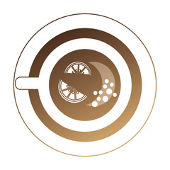 delicious lemon tea cup icon vector illustration design
