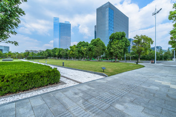 empty and modern square in modern city.