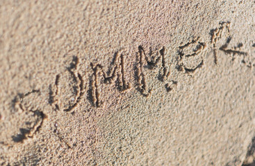 Fototapeta premium Message on the beach sand