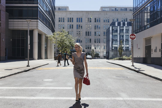 Elegant Transgender Businesswoman Walking on the Streets Of New