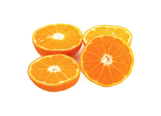 Orange slice isolated on white