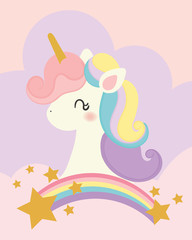 cute unicorn vector