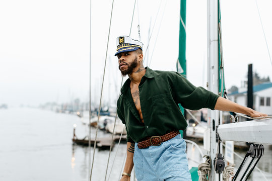 man on sailboat