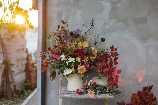 bunch of rustic flowers