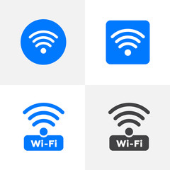 Communication icons and connection symbols. Wireless and wifi vector