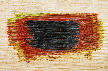 oil paint over wooden background