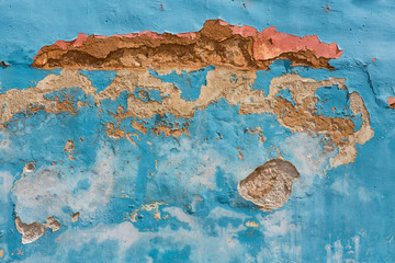 Messy Grungy painted concrete wall in Cuba