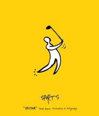 스포츠 포스터 / 손으로 그린 스포츠 그림