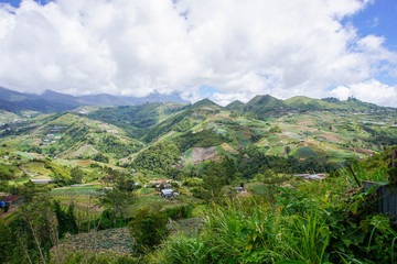 View of Kundasang Village in Sabah Malaysia.